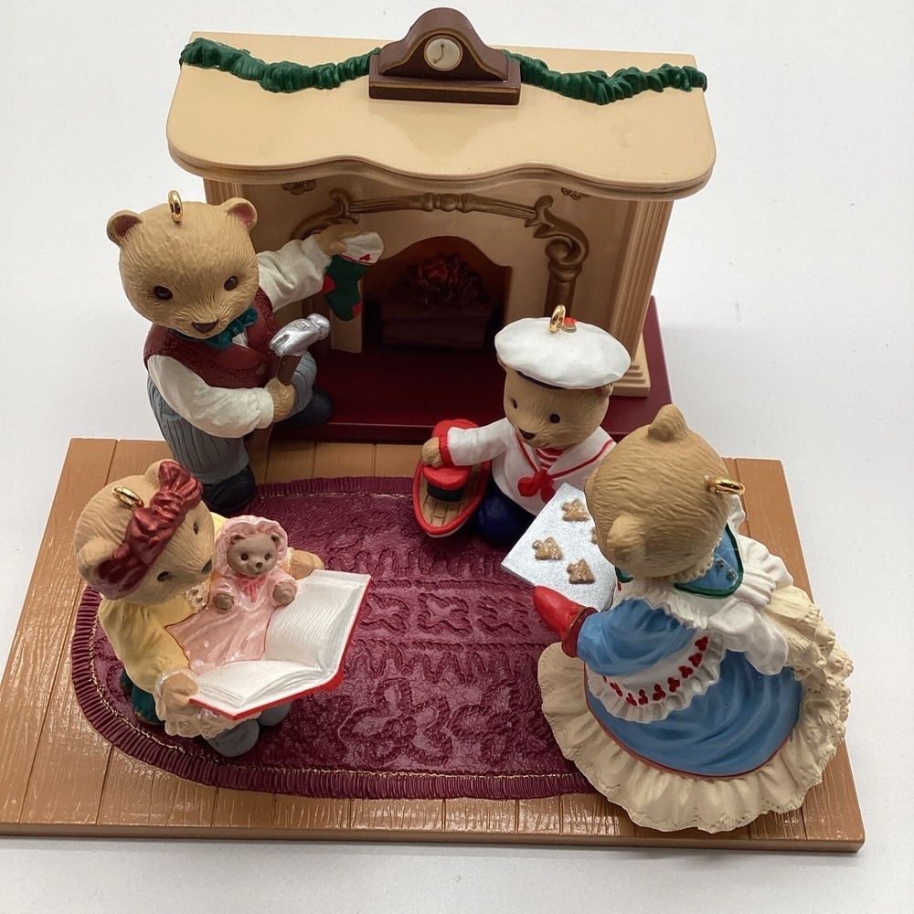 Hallmark Keepsake 1993 The Night Before Christmas Teddy Bear Light Up Ornament - Picture 4 of 14
